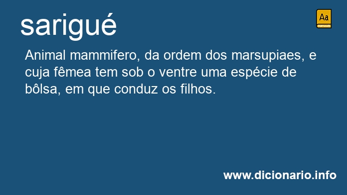 Significado de sarigu