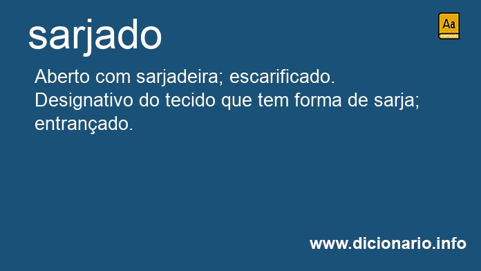 Significado de sarjado