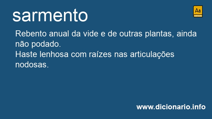 Significado de sarmentos