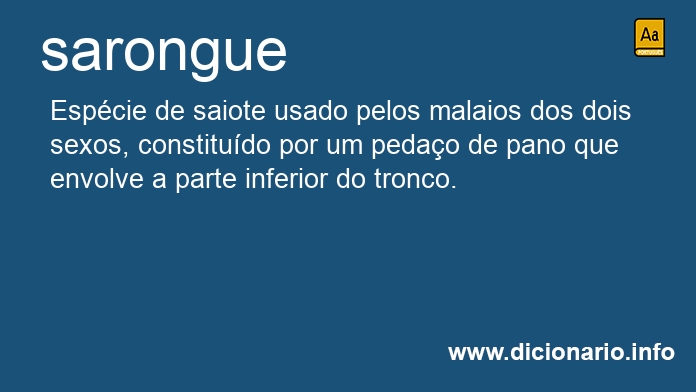 Significado de sarongue