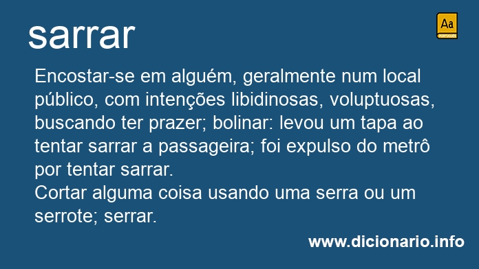 Significado de sarrar