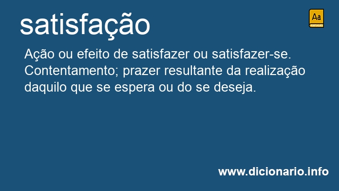 Significado de satisfao