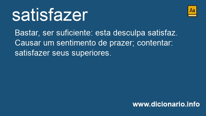 Significado de satisfarei