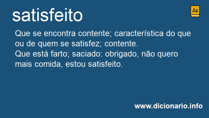 Significado de satisfeitos