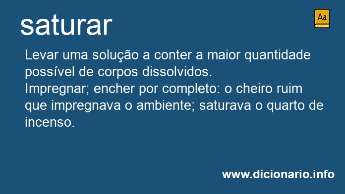 Significado de saturar