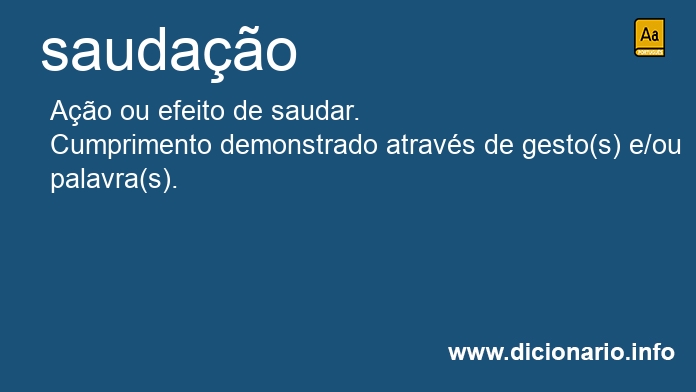 Significado de saudao