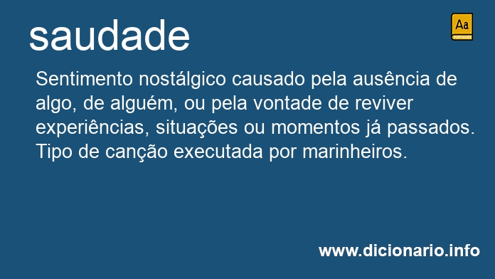 Significado de saudade