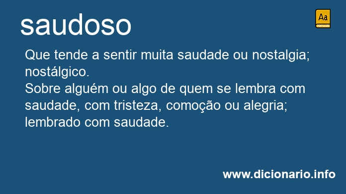 Significado de saudoso