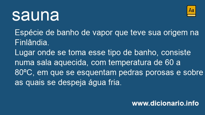 Significado de sauna