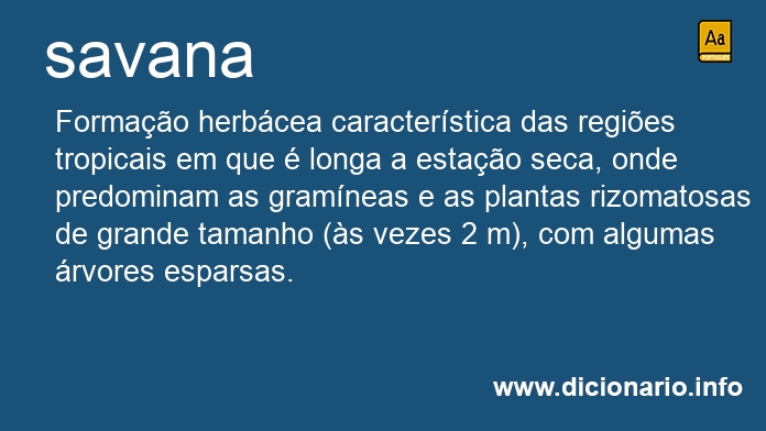 Significado de savana