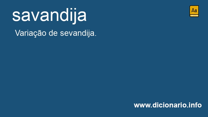 Significado de savandija