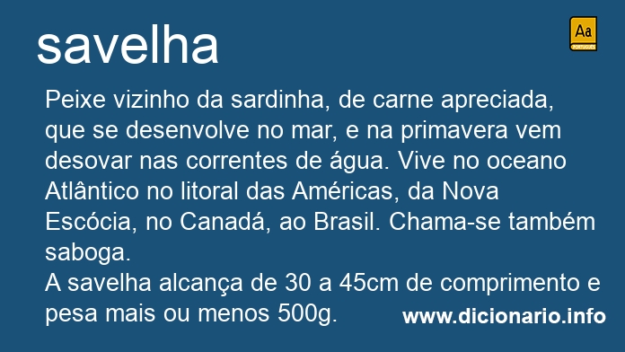 Significado de savelha