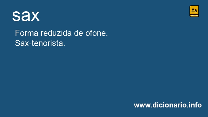 Significado de sax