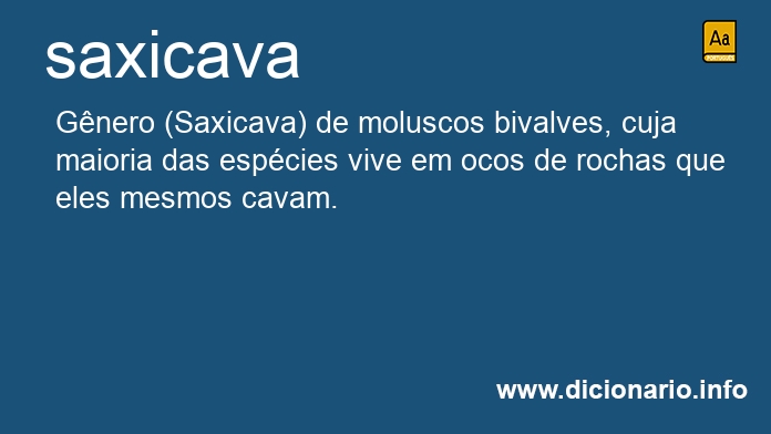 Significado de saxicava