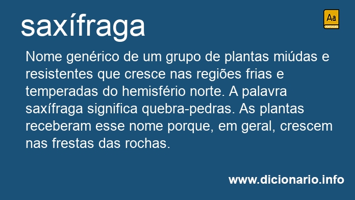 Significado de saxfraga