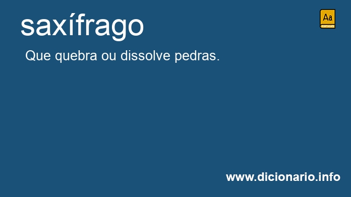 Significado de saxfrago