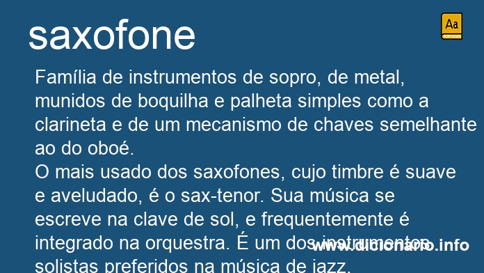 Significado de saxofona