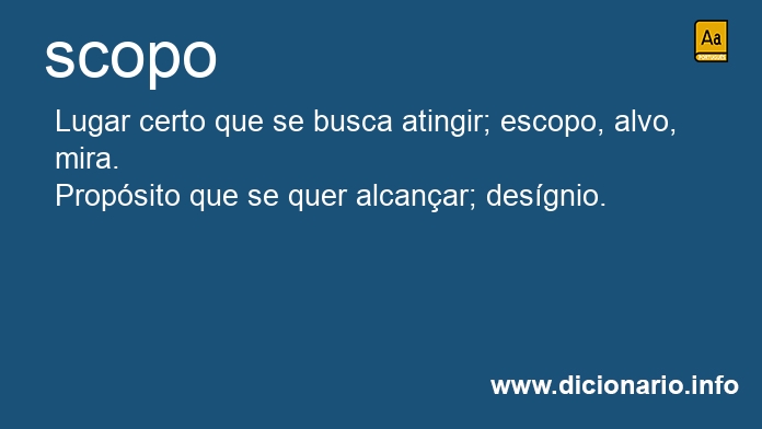 Significado de scopo