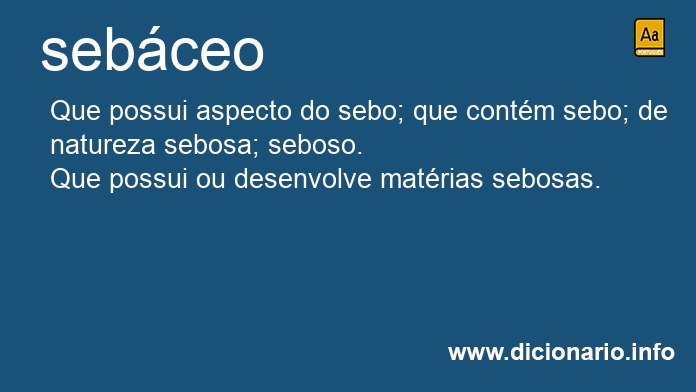 Significado de sebceo