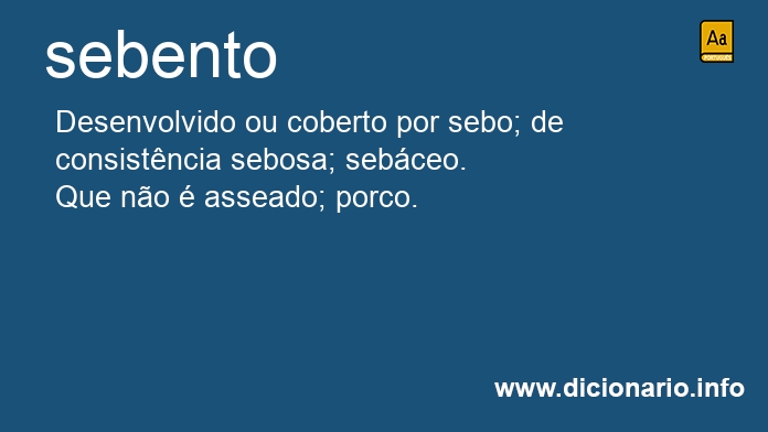 Significado de sebento