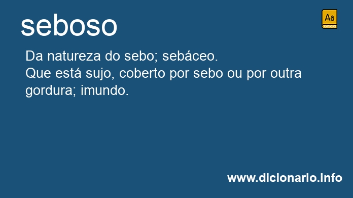 Significado de seboso