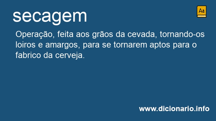 Significado de secagem