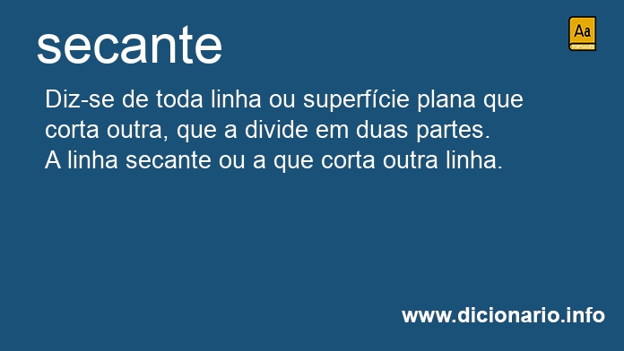 Significado de secante