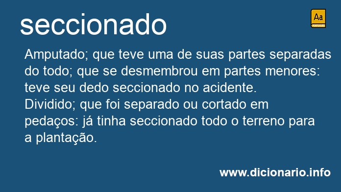 Significado de seccionado