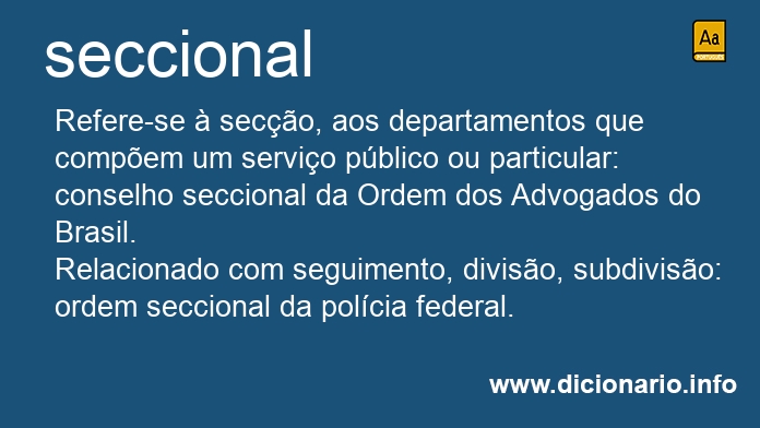 Significado de seccional