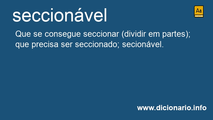Significado de seccionvel