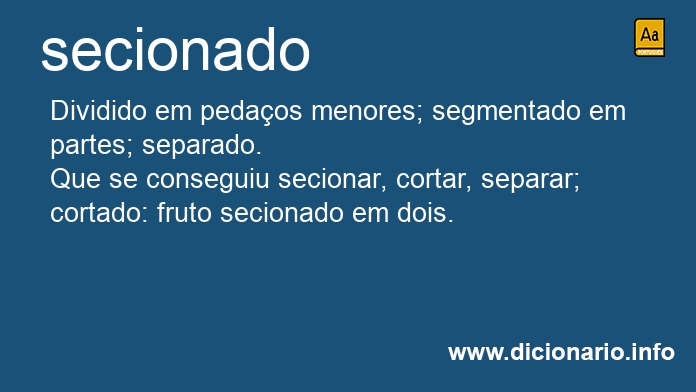 Significado de secionado