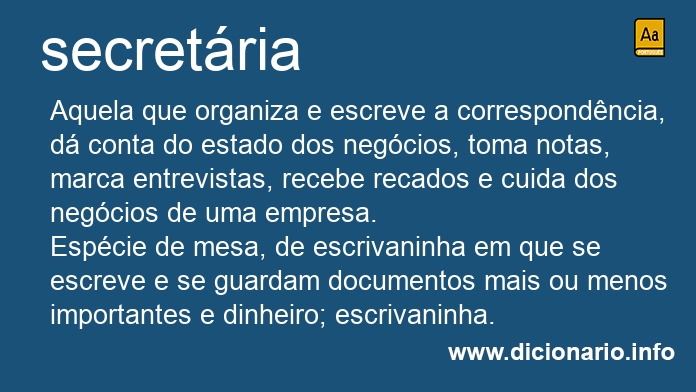 Significado de secretria