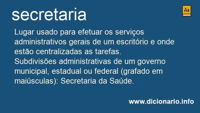 Significado de secretaria