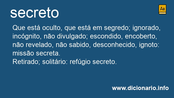 Significado de secreto