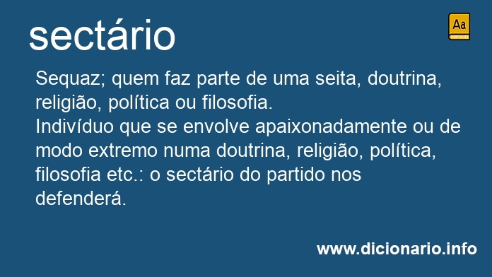 Significado de sectria