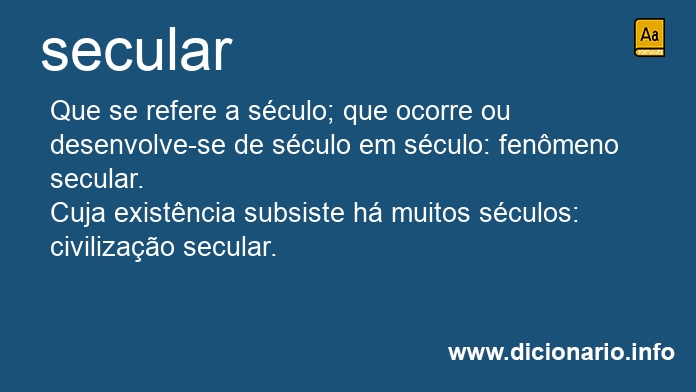 Significado de secular