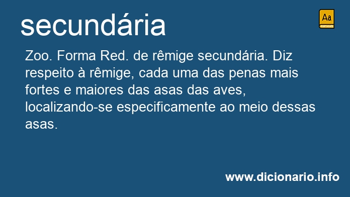 Significado de secundria