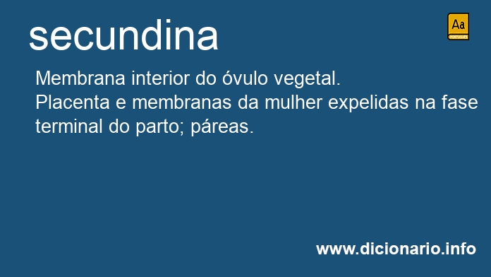 Significado de secundina