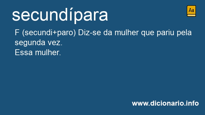 Significado de secundpara