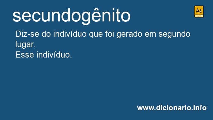 Significado de secundognita