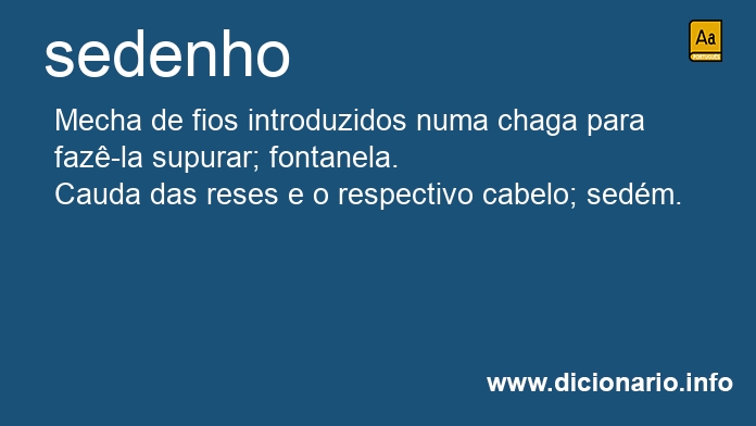 Significado de sedenha