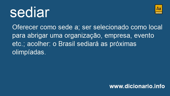 Significado de sediar