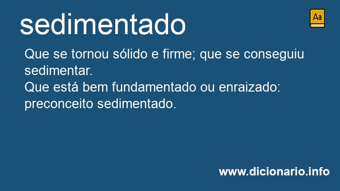 Significado de sedimentada