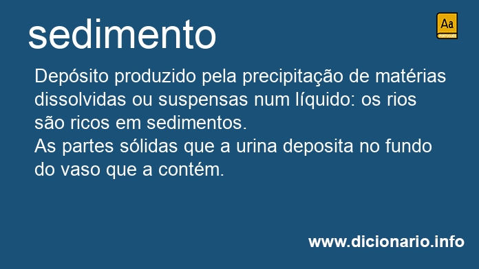 Significado de sedimento