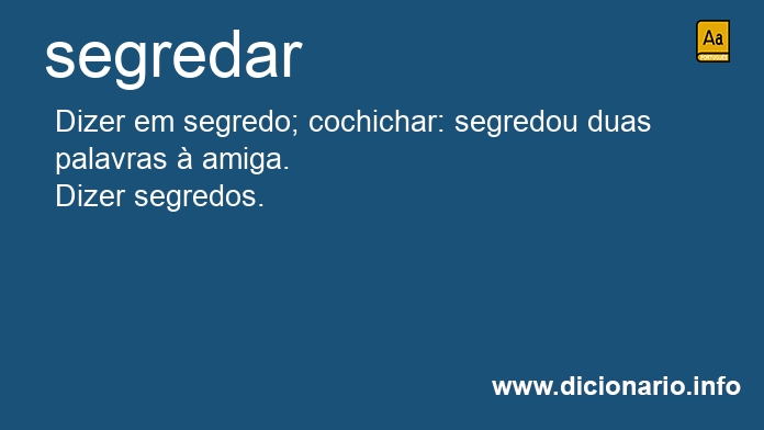 Significado de segredar