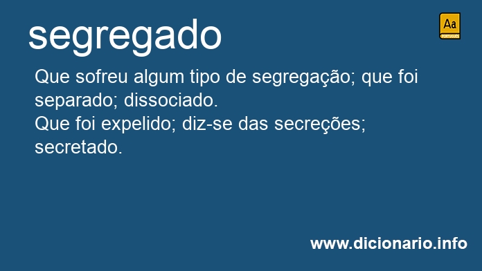 Significado de segregado