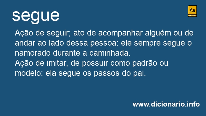 Significado de segue