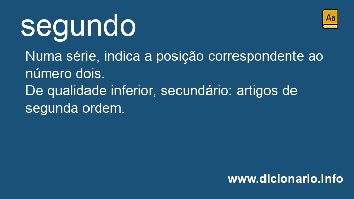 Significado de segundos