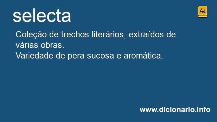 Significado de selecta