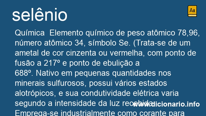 Significado de selnio